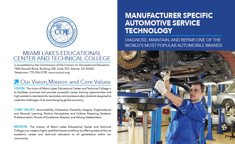 Manufacturer Specific Automotive Service Technology Brochure