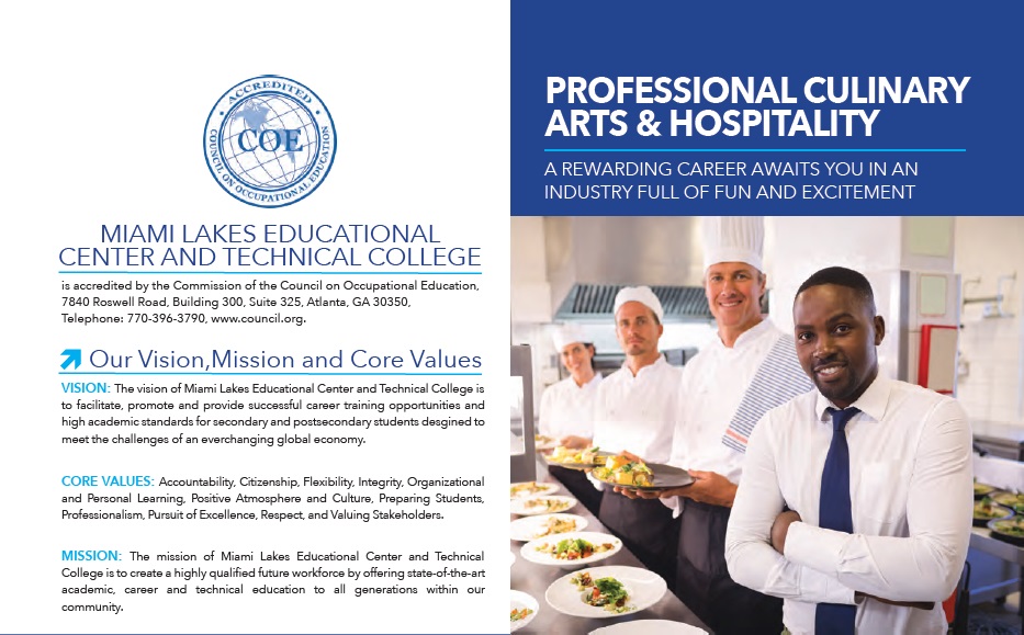 Professional Culinary Arts & Hospitality Brochure